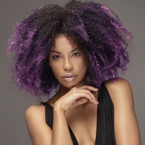 Colorme Violet Desire Temporary Hair Color on Dark Hair